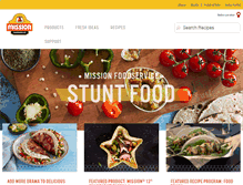 Tablet Screenshot of missionfoodservice.com